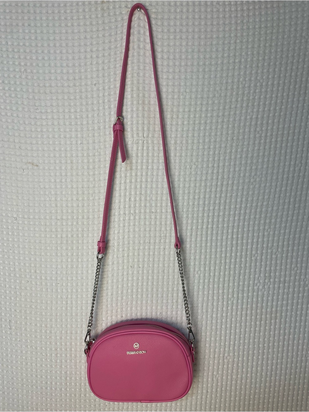 Iris & Rainbow Night Out Crossbody Bag in Bubble Gum Pink with Coin Pouch - Picture 3 of 15